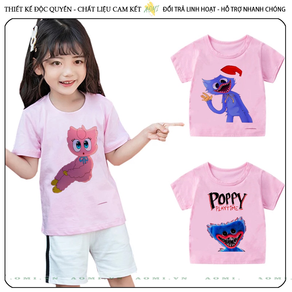 ÁO THUN HUGGY WUGGY QUÁI VẬT PHÔNG NAM NỮ GIA ĐÌNH CẶP ĐÔI CÓ SIZE TRẺ EM CHO BÉ TRAI GÁI AOMIVN