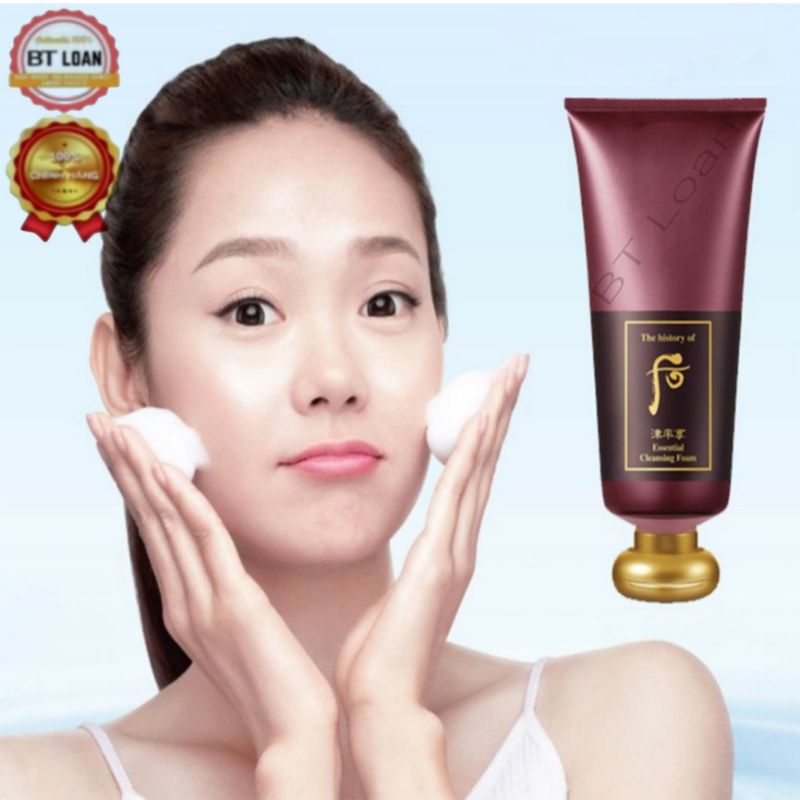 [ Sale Tách Set ] Sữa rửa mặt làm sáng da , bổ sung tân dịch chống lão hóa ,giúp tuần hoàn máu dưới da mặt WHOO Đỏ