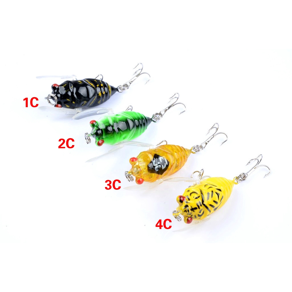 Mồi Câu Cá Giả Thiết Kế Hình Côn Trùng 4cm/6.4g