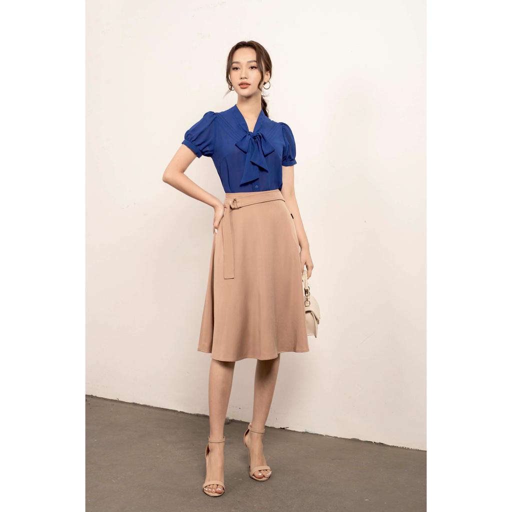 Chân váy dáng xòe, kèm đai MMOutfit M-JU061121119