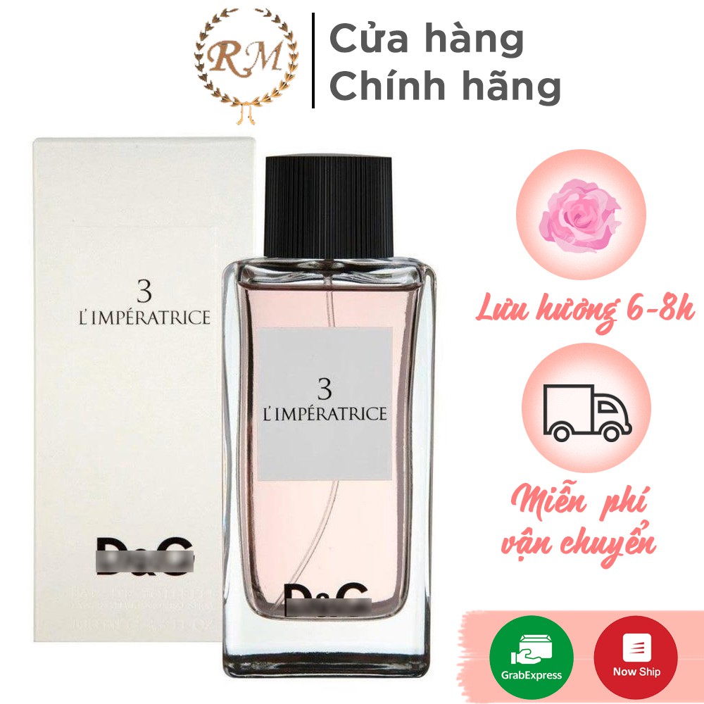 Nước Hoa ❤️Chính Hãng❤️ Nước Hoa Nữ Mini 𝘿𝙂 3 𝙇'𝙞𝙢𝙥𝙚𝙧𝙖𝙩𝙧𝙞𝙘𝙚_Hương Thơm Đánh Bay Mùa Hè Oi Bức