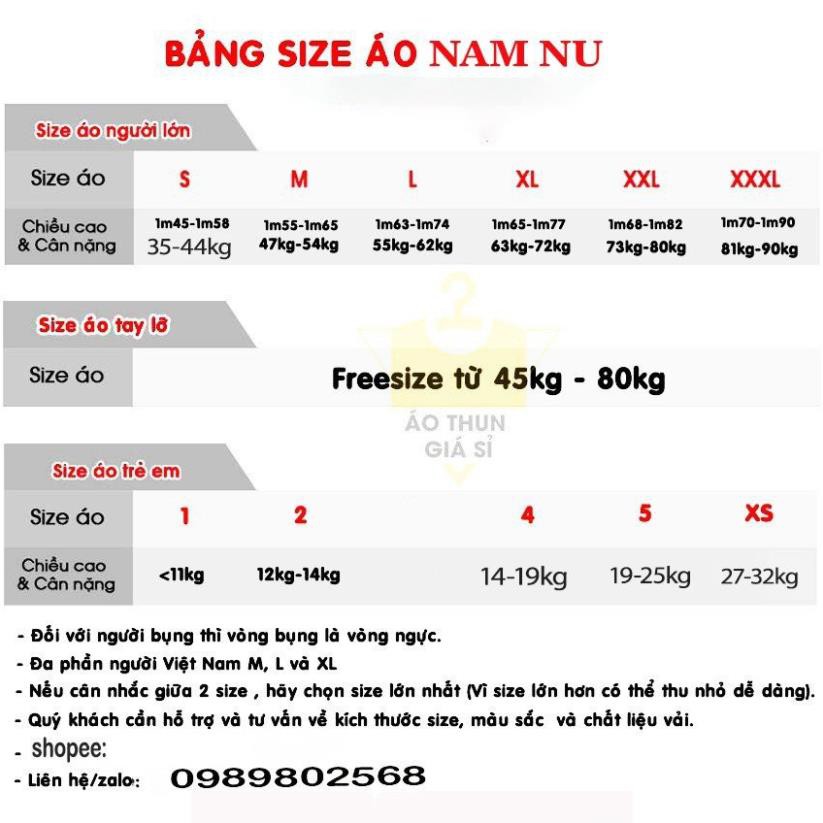 Áo thun trẻ em sữa kun 2, Tặng kèm bịt mặt size 14-80kg giá tận xưởng