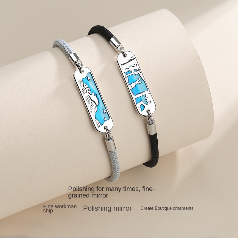 Vòng Đeo Tay Cặp Đôi Cá Voi Và Hươu Bằng Epoxy Làm Quà Tặng Valentine