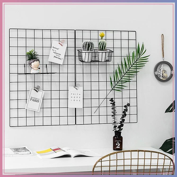 Khung Lưới Sắt Trang Trí Treo Tường - Treo Ảnh Decor Phòng