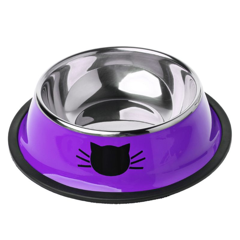 Bát đựng thức ăn bằng thép không gỉ dày chống trượt cho thú cưng