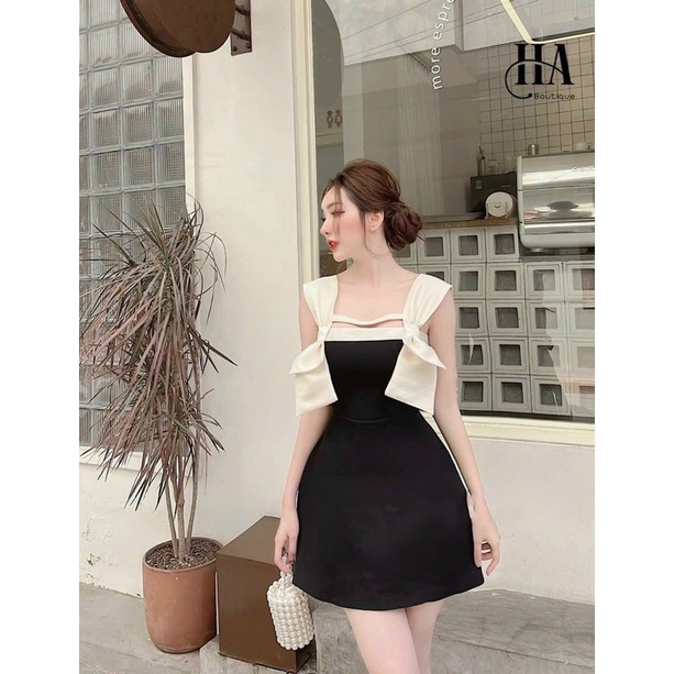 BIGSIZE Đầm nơ vai tafta 55-95kg