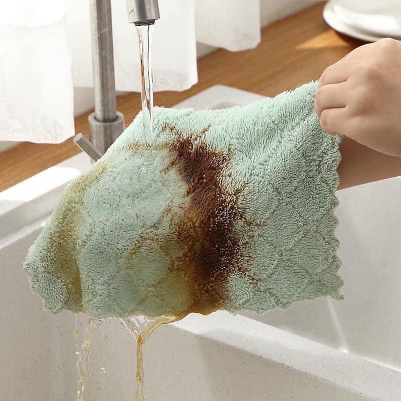 Khăn lau nhà bếp đa năng siêu thấm nước, mềm mịn lau sạch mọi vết bẩn