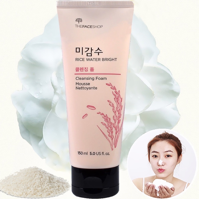 Sữa rửa mặt Gạo Rice water bright cleansing foam The Face Shop Chính hãng