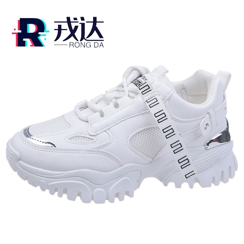 (Free Ship) Giày Phản Quang Nữ Đế Độn 5cm Phối Màu