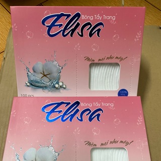 Bông Tẩy Trang Elisa Bảo Thạch Hồng (100 miếng)