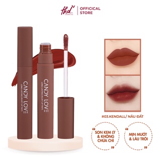 Son kem lì Candy Love 3,5g mềm mịn lâu trôi Màu 03 Kendall Nâu đất