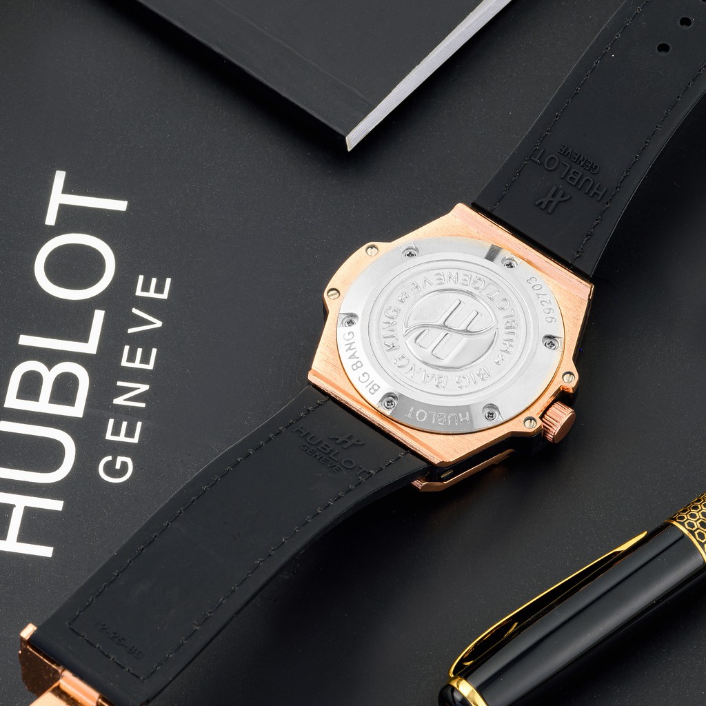 [Tặng box hãng] Đồng hồ nam Hublot cao cấp full đá mặt đa giác DH604