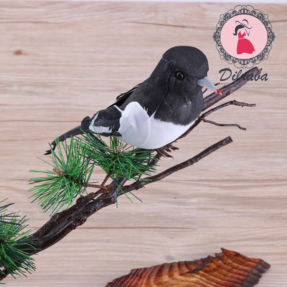 Mô hình chim Magpie nhân tạo dùng để trang trí nhà cửa tự lắp ráp