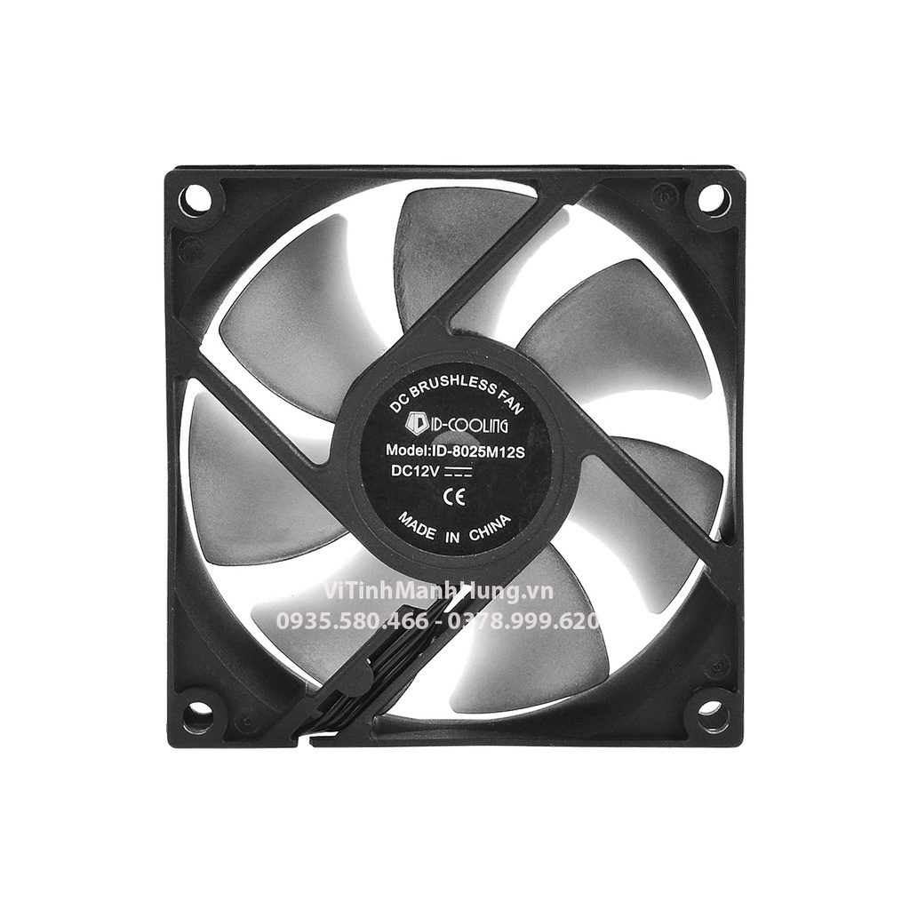 Quạt ID-Cooling NO-8025-SD, 8cm, 3 pin Mainboard, 2000 rpm.