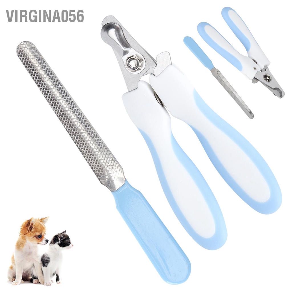 Có thể bán buôn Dụng cụ cắt móng tay cho thú cưng với bộ giũa bằng thép không gỉ tỉa chó Virgina056 Hàng giao ngay
