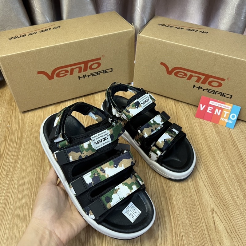 Sandal Vento chính hãng xuất Nhật NV1001 camo xanh lá size 36-43