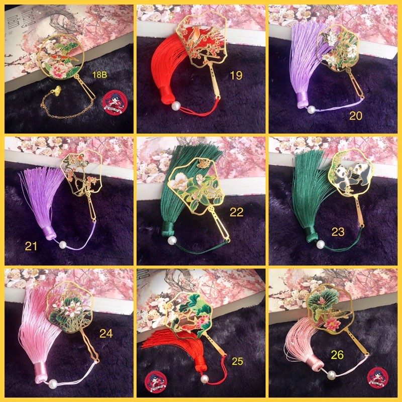 Bookmark kim loại - Quạt cổ trang cho BJD