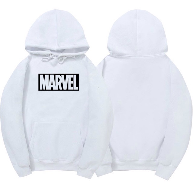 ÁO HOODIE THU ĐÔNG MARVEL TRẮNG