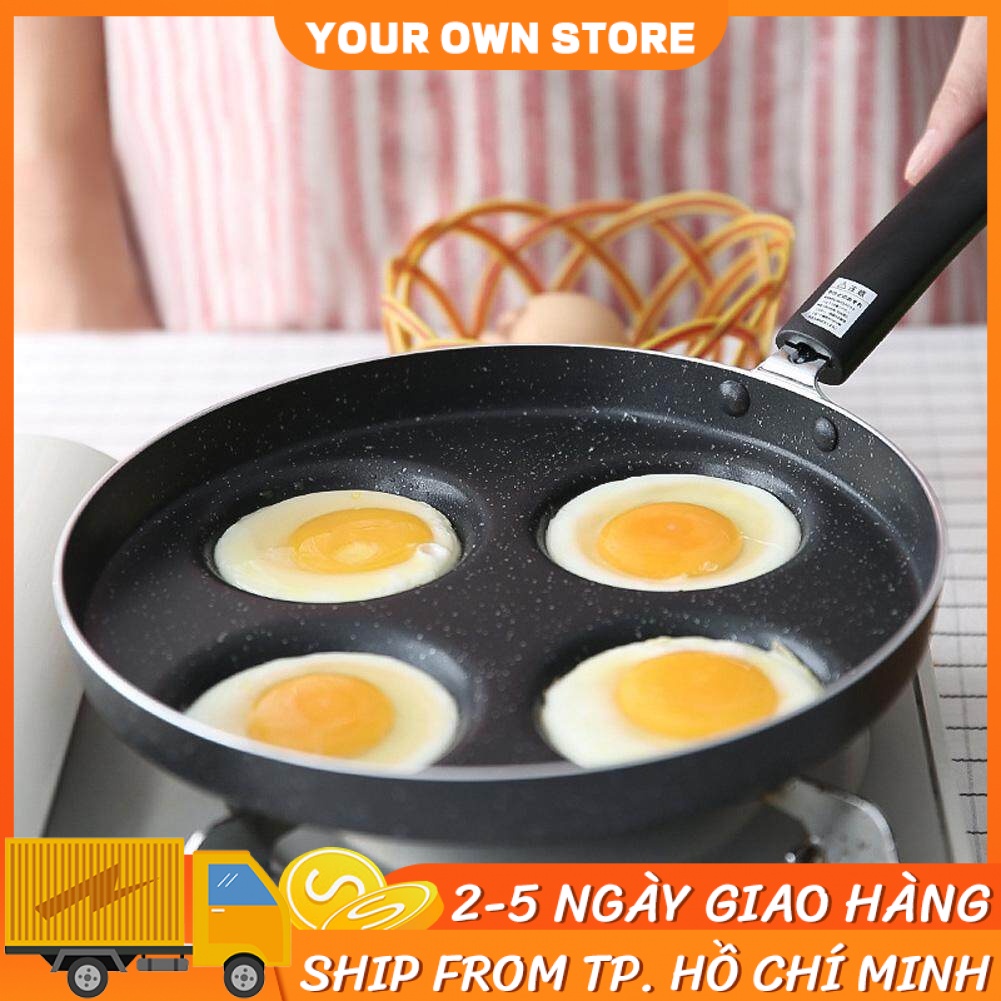 Chảo Chống Dính 4 Ngăn SSGP Cao cấp, Chảo Chiên Trứng Ốp La 4 Ngăn Tiện Dụng