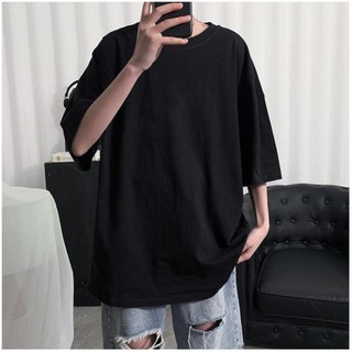 Áo thun unisex Khổng Hiền from rộng cổ tròn tay lỡ freesize 38-70kg - Trơn