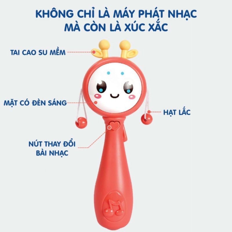 Set xúc xắc 5 món, có đèn nhạc chính hãng Umoo