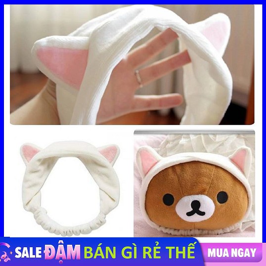 BĂNG ĐÔ TAI MÈO TRẮNG MỀM - TURBAN