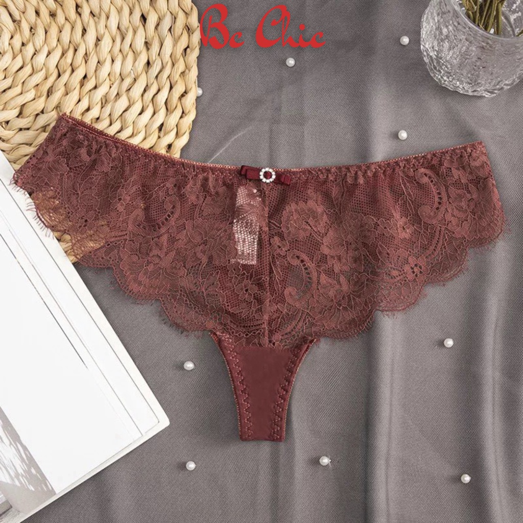 Quần Lót Nữ Lọt Khe , Quần Lót Ren Lọt Khe phối tầng điệu đà quyến rũ gợi cảm mã Q8005 BC_CHIC LINGERIE