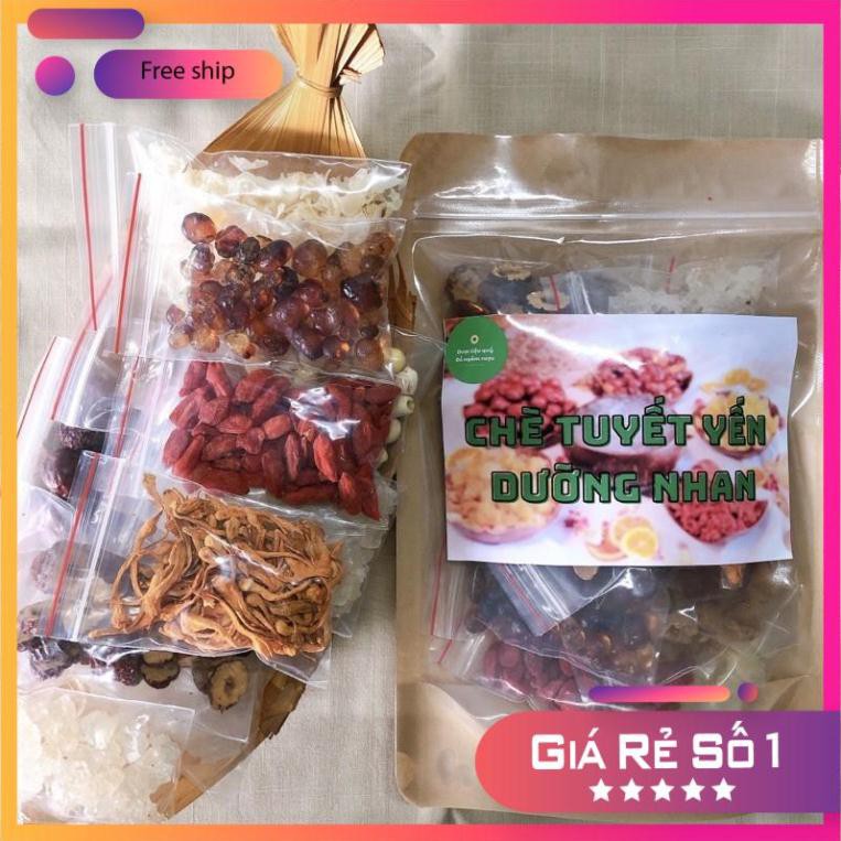 Set Chè Tuyết Yến Dưỡng Nhan Set 250gr nấu 12-15 chén, Set 520gr nấu 20-25 chén