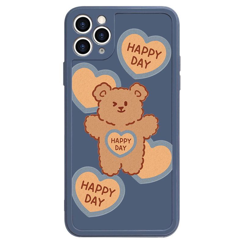 Ốp Lưng In Hình Gấu Teddy Dễ Thương Cho Apple 12 Promax 11 I6 I7 Iphone8Plus Xsmaxxr Mini