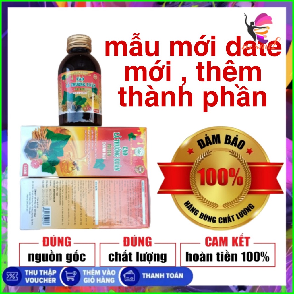 Conbo 2 lọ Cao lá thường xuân tỏi đen chanh đào hết  ho, long đờm tăng đề kháng(công ty G24)