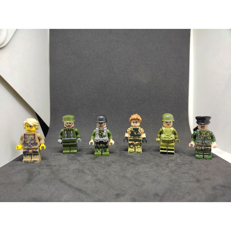 COMBO 5 nhân vật ARMY QUÂN ĐỘI Non Lego Minifigures ( Hàng 2HAND )