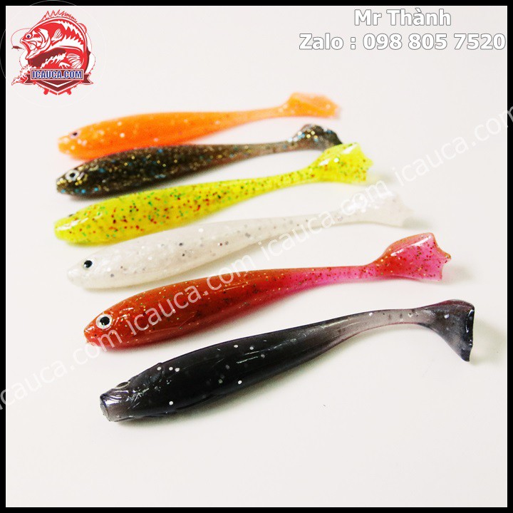 Combo 8 con cá mềm NFR 84mm 5g chuyên dùng câu lure cá lóc cá chẽm giá rẻ hiệu quả NFF