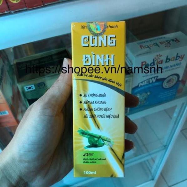 Bình xịt tinh dầu sả chanh Cung Đình: Xịt chống muỗi, kiến ba khoang, phòng chống bệnh sốt xuất huyết