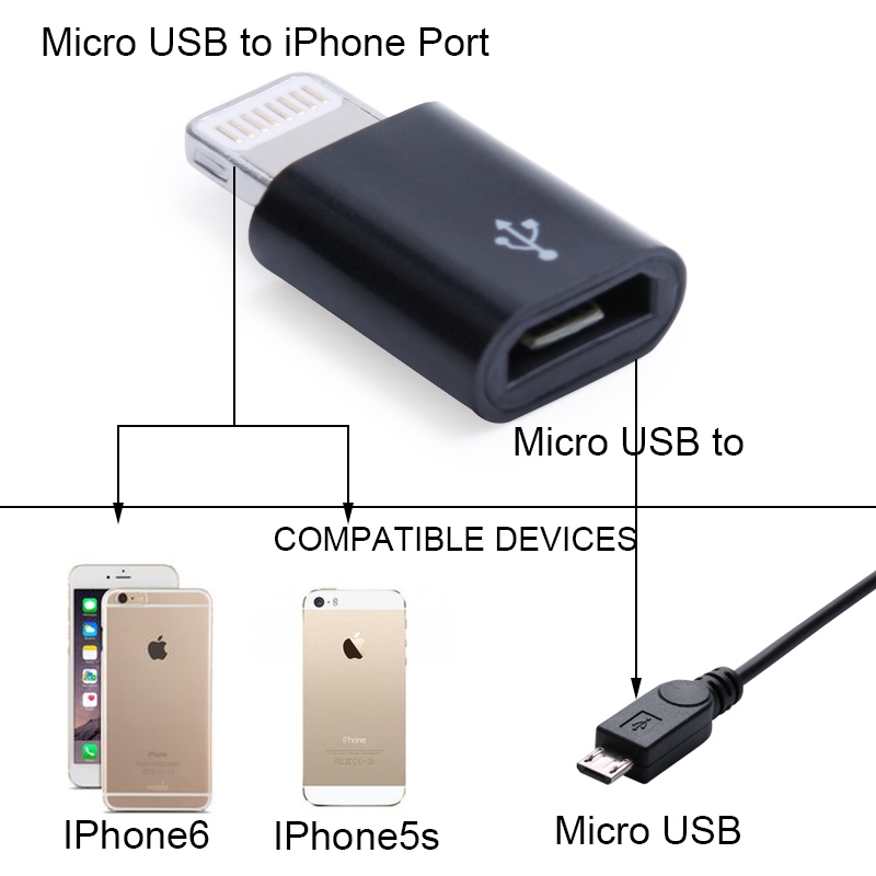 Cáp Chuyển Đổi Từ Micro Usb Sang 8 Pin