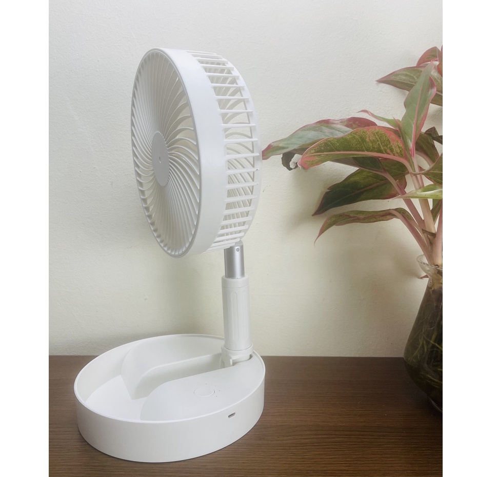 Quạt Tích Điện Gấp Gọn Để Bàn - Quạt mini Kiêm Sạc Dự Phòng ZK, Pin 7200mAh ,mang du lịch mấu mới 2022 cho mùa hè