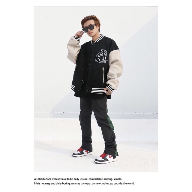ÁO KHOÁC BOMBER JACKET VARSITY EX N.A.M BRAND