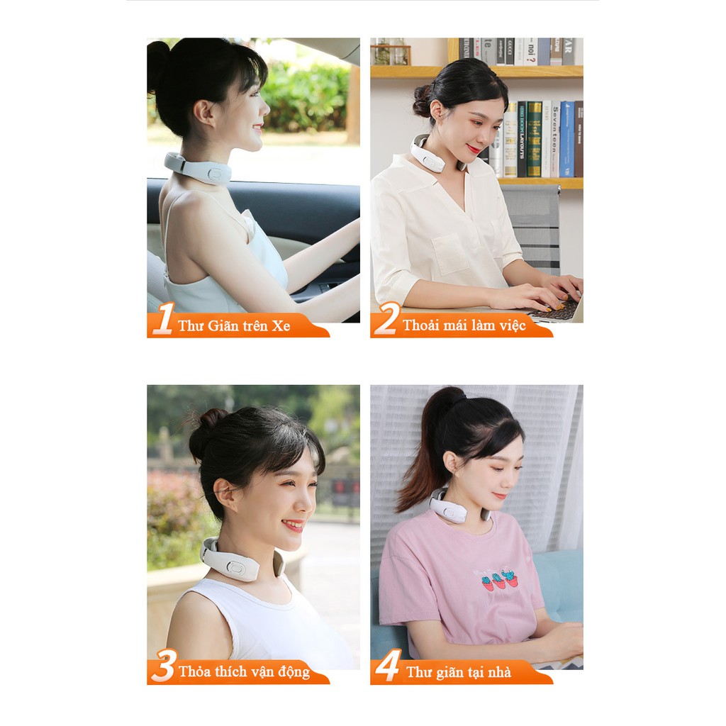 Máy massage cổ Huawei Hilink Jeeback G6 massage 3 cấp nhiệt, 4 khu vực, siêu nhỏ gọn, kết nối App, 10 cường độ mạnh mẽ