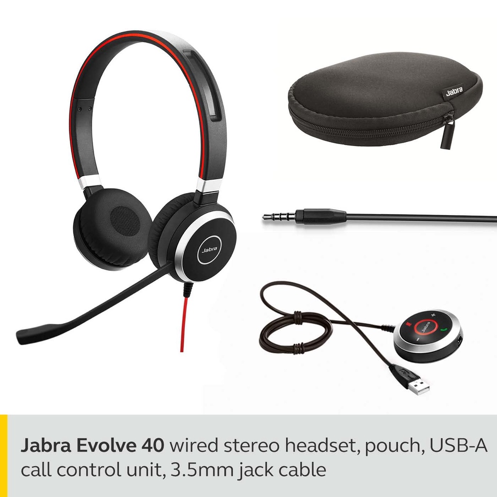 [HEADSET] Tai nghe Jabra Evolve 40 Stereo MS (Type A)