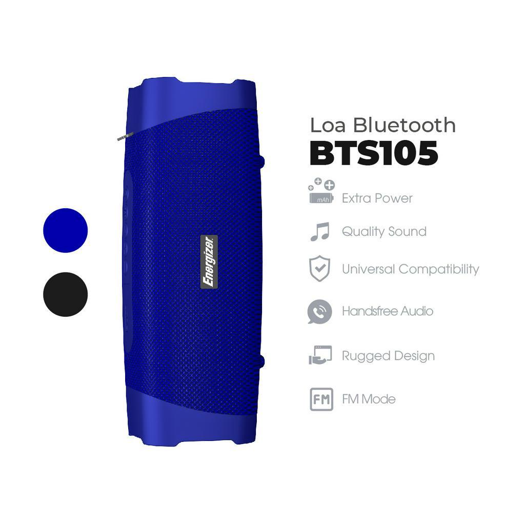 Loa Bluetooth di động Energizer BTS105 - Hàng Chính Hãng, Bảo Hành 2 Năm 1 Đổi 1