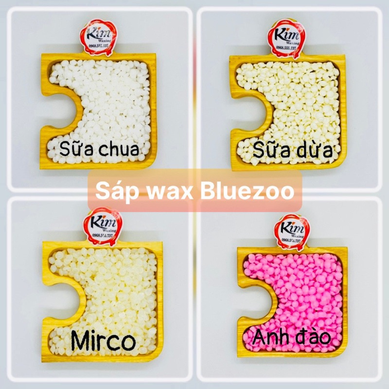 100g Sáp wax lông nóng viên Bluezoo Premier Retro siêu dưỡng cho Da nhạy cảm Preal Hard wax beans Ánh nhũ