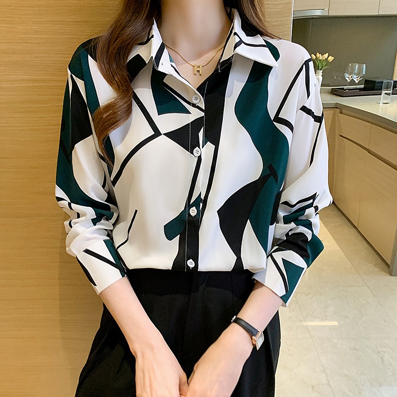 Áo sơ mi voan dài tay thời trang xinh xắn