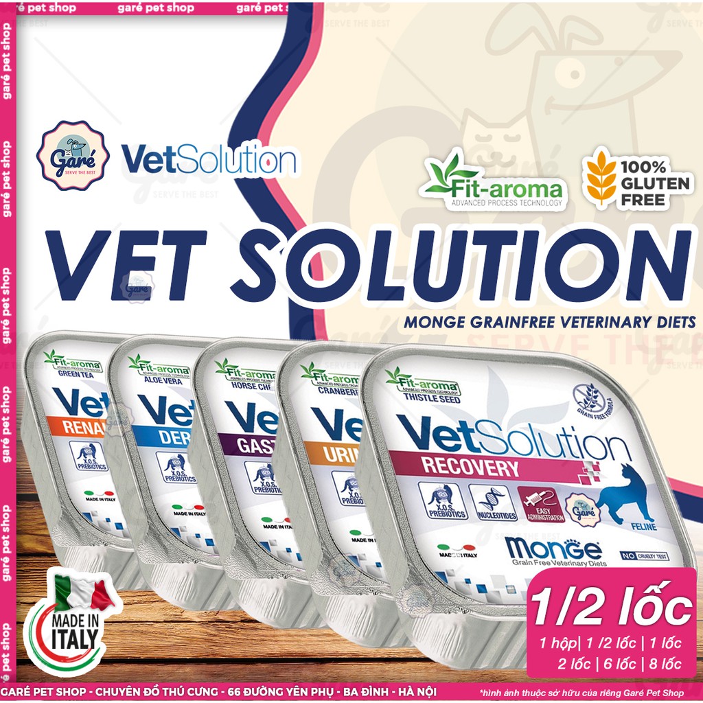 x12 lon - Pate Monge VetSolution hàng nhập Ý cho Mèo - Monge Vet Solution