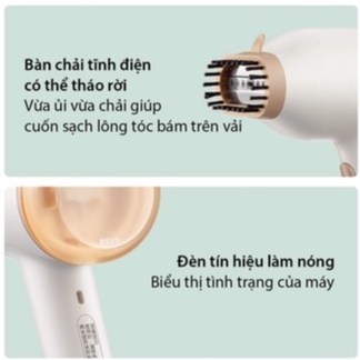 Bàn là, bàn ủi hơi nước cầm tay mini chính hãng Bear GTJ-B10S1 công suất 1000W bảo hành 18 tháng màu trắng-xanh