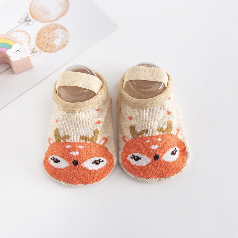 Tất, vớ cổ thấp kèm quai chống trượt cotton co giãn cho bé  hàng Quảng Châu Cao Cấp
