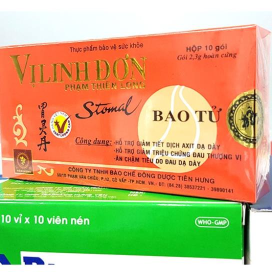 Vị Linh Đơn - Hỗ trợ giảm viêm loét dạ dày hành tá tràng, kháng khuẩn HP (Hộp 10 gói)