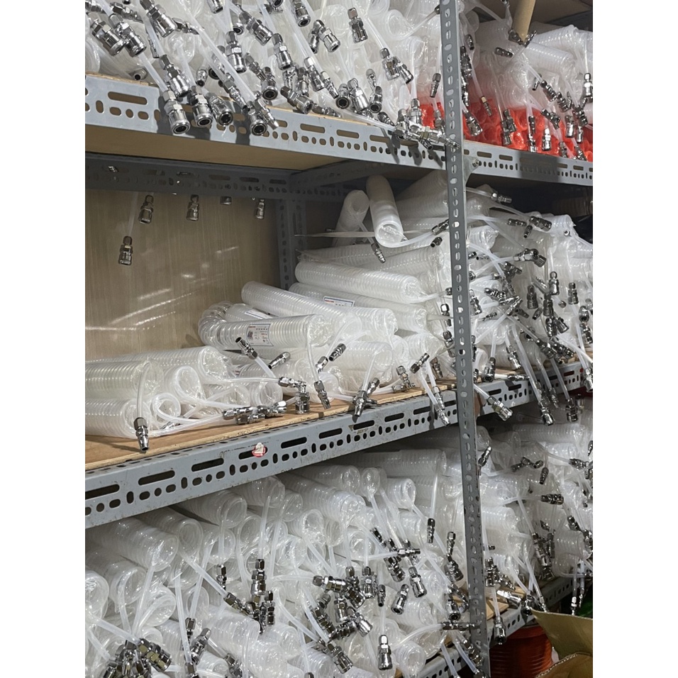DÂY BƠM HƠI XOẮN TRẮNG EVA 8X6M