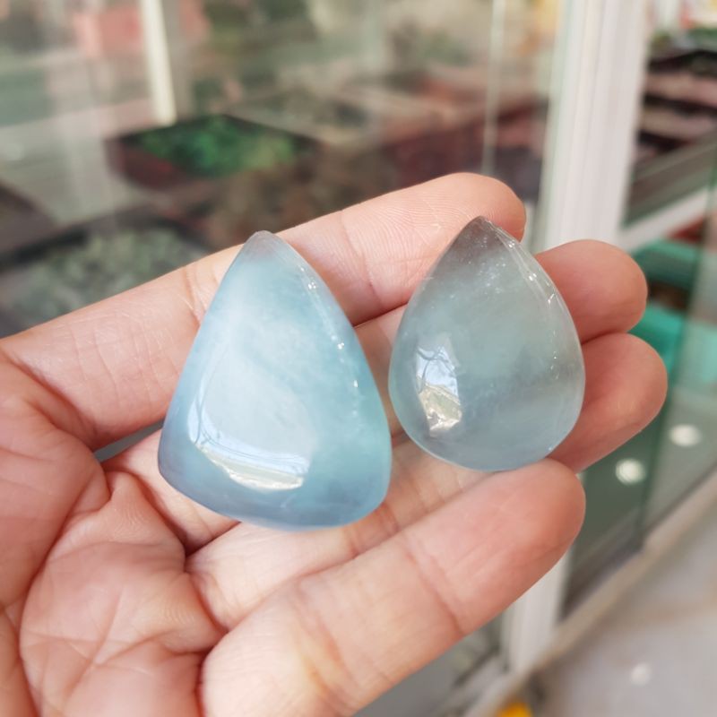 Dây chuyền mặt đ.á Aqua giọt nước