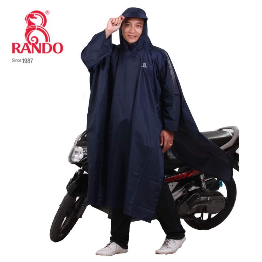 Áo Mưa Cánh Dơi PC Vải BEST Cao Cấp, GIÁ SỈ, RANDO Chính Hãng, Vải Dù Bền Bỉ Không Thấm Nước, Xẻ Tà Cho Nam Nữ