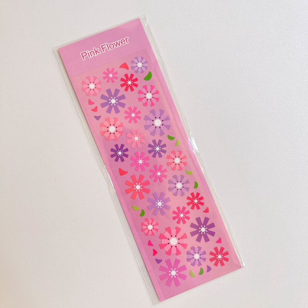 Tấm sticker giấy hoa, sao dễ thương