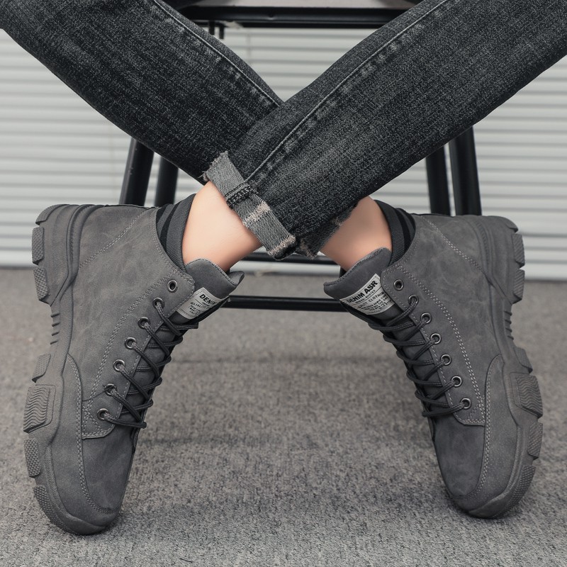 [Mã MAMT2405 giảm 10K đơn 0đ] Giày cao cổ nam Denim ARS da cao cấp kiểu dáng thời trang phong cách | BigBuy360 - bigbuy360.vn